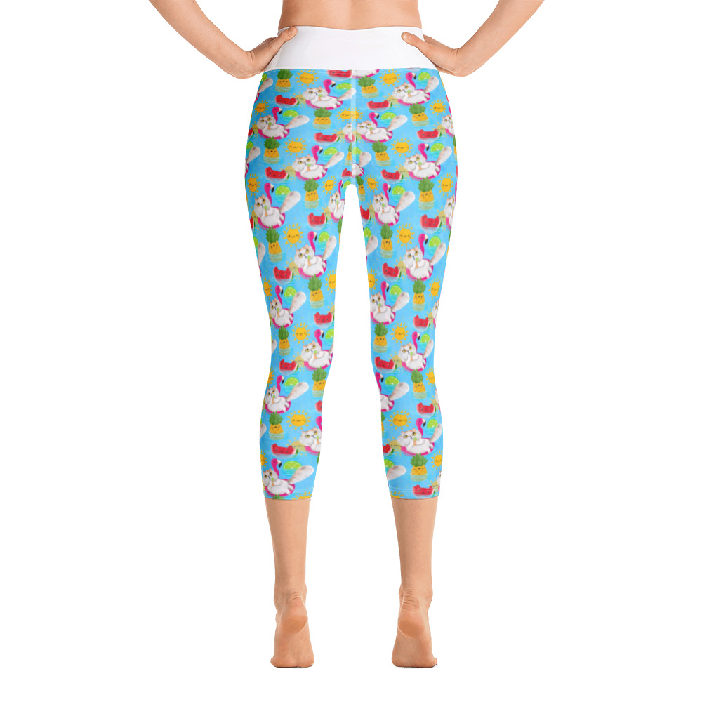 Lou's Pool Party Yoga Capri Leggings - Sophielovestuna