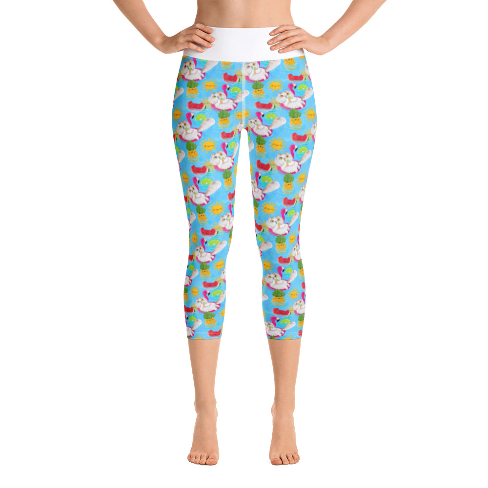 Lou’s Pool Party Yoga Capri Leggings