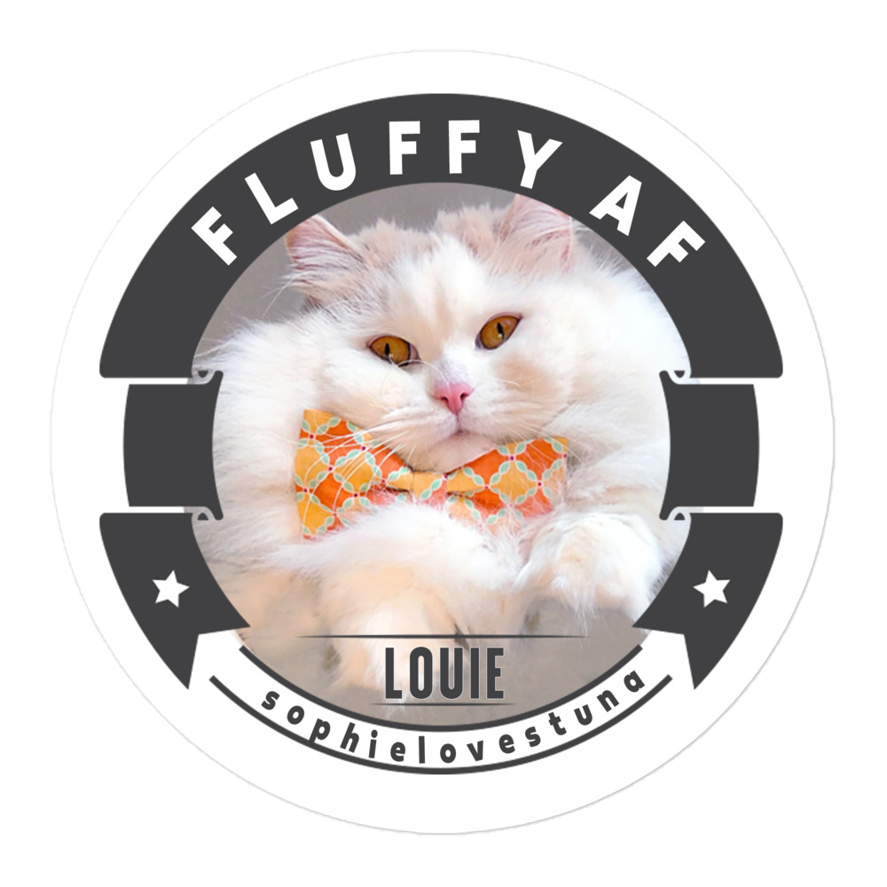 ‘Fluffy AF’ Bubble-free Stickers