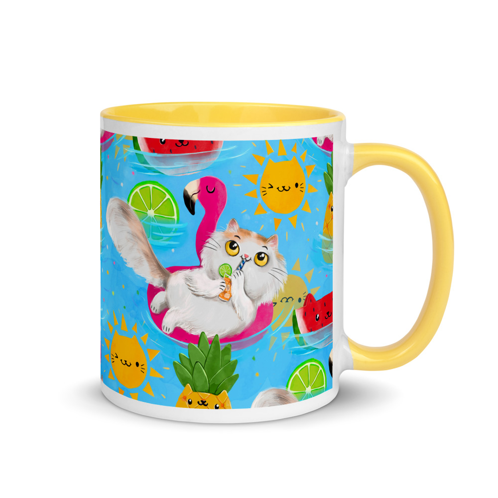 Lou’s Pool Party Mug with Color Inside