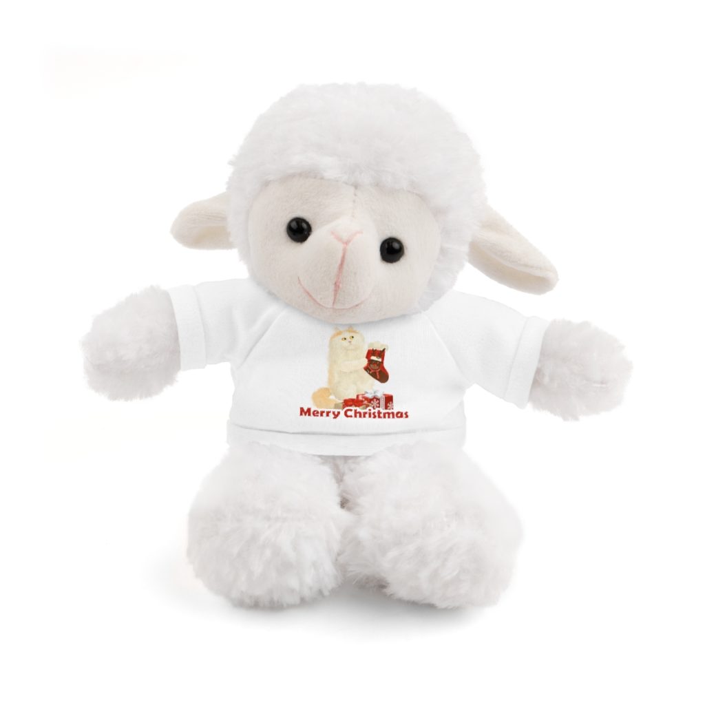 Stuffed Animals (Bear, Bunny or Sheep) with Lou Hanging a Stocking Tee