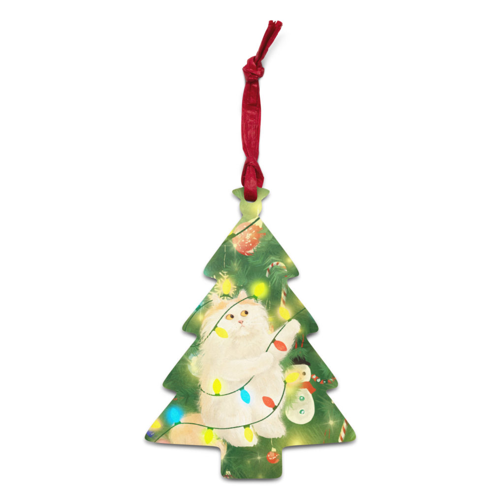Louie Christmas Wooden Ornament (Also a Magnet)