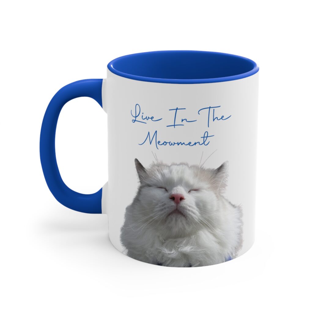 ‘Live in the Meowment’ 11oz Mug